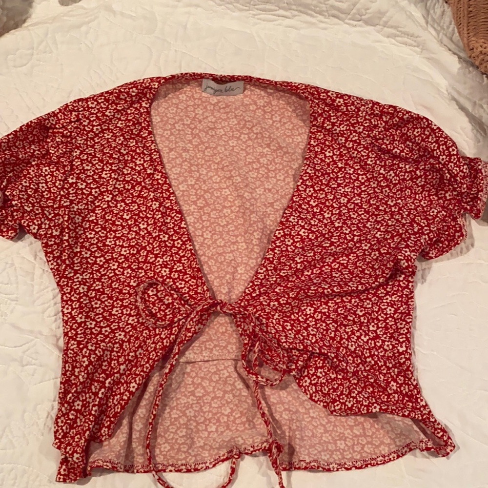 Floral tie top